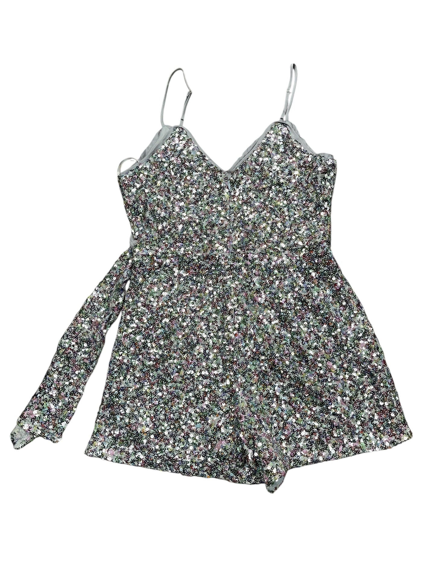 Romper By Lulus In Silver, Size:M