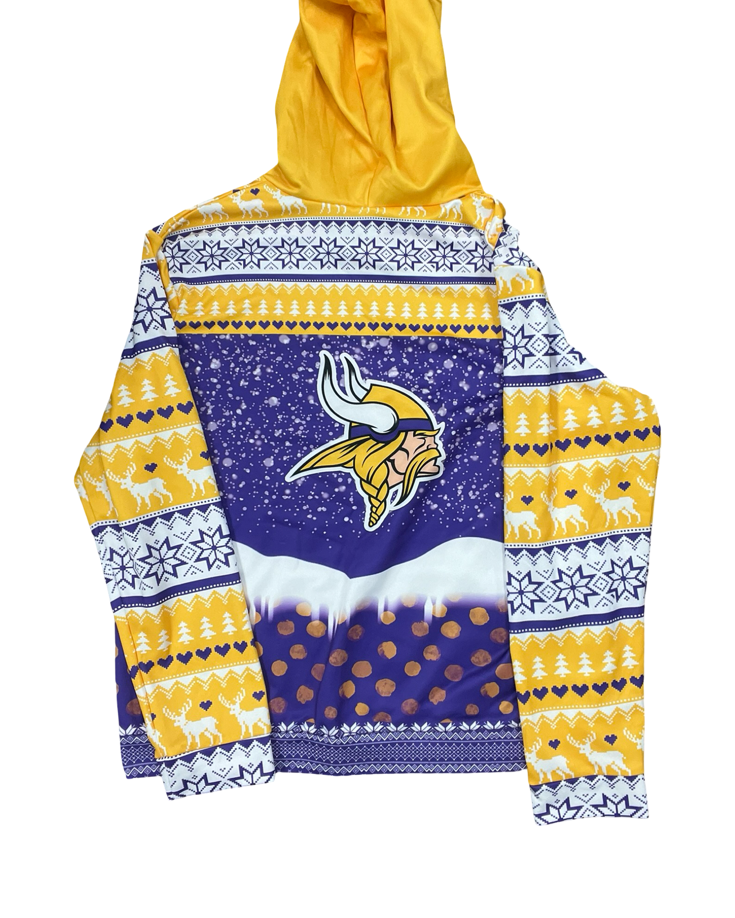 Sweatshirt Hoodie By Clothes Mentor In Purple & Yellow, Size:Xl
