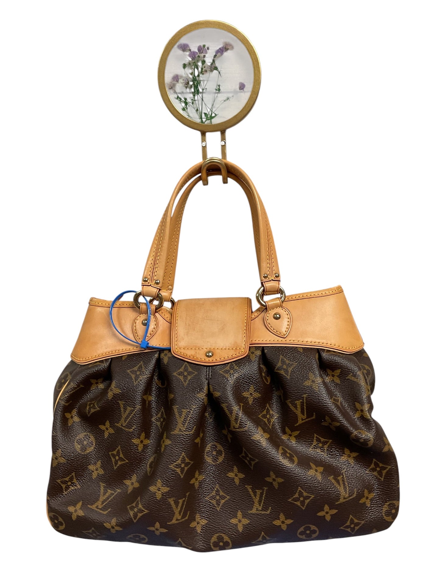 Handbag Luxury Designer By Louis Vuitton In Brown, Size:Medium