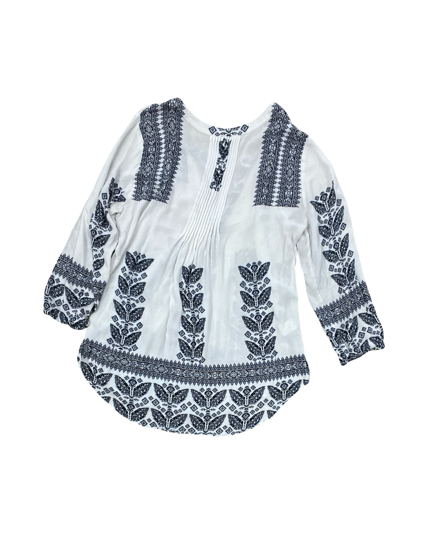 Top Sleeveless By Daniel Rainn In Blue & White, Size:M