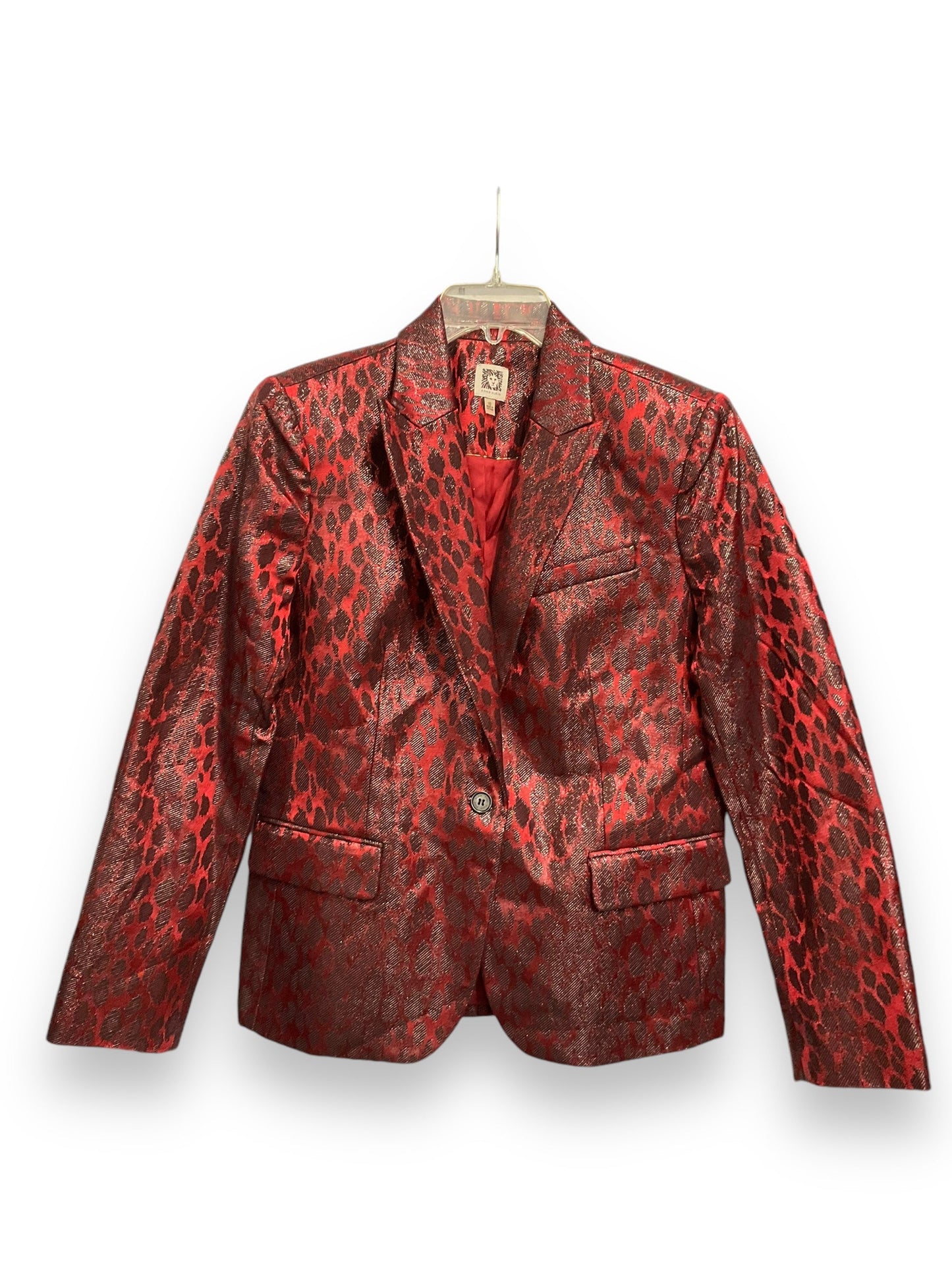 Blazer By Anne Klein In Red, Size: M