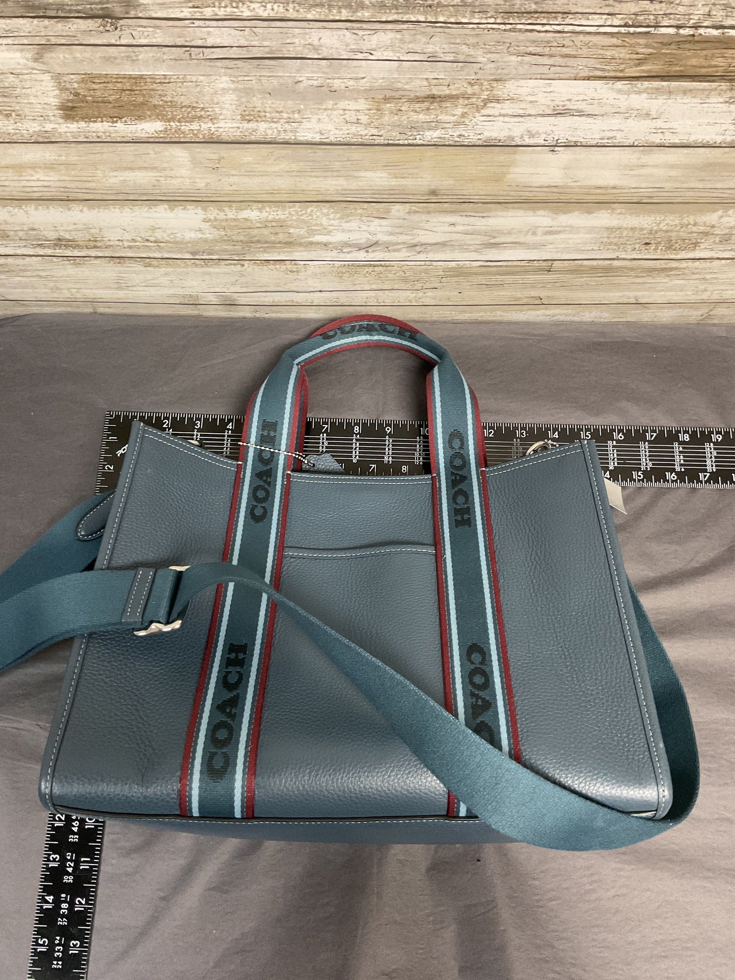 Handbag Designer By Coach In Blue, Size:Medium