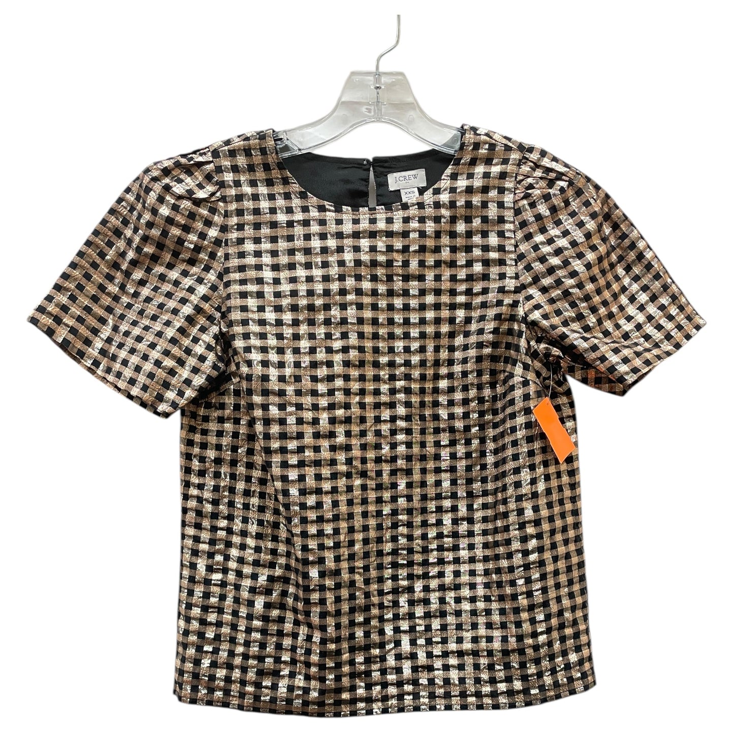 Top Ss By J. Crew In Black & Gold, Size:Xxs