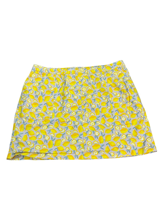 Skirt Mini & Short By Lands End In Yellow, Size:3X