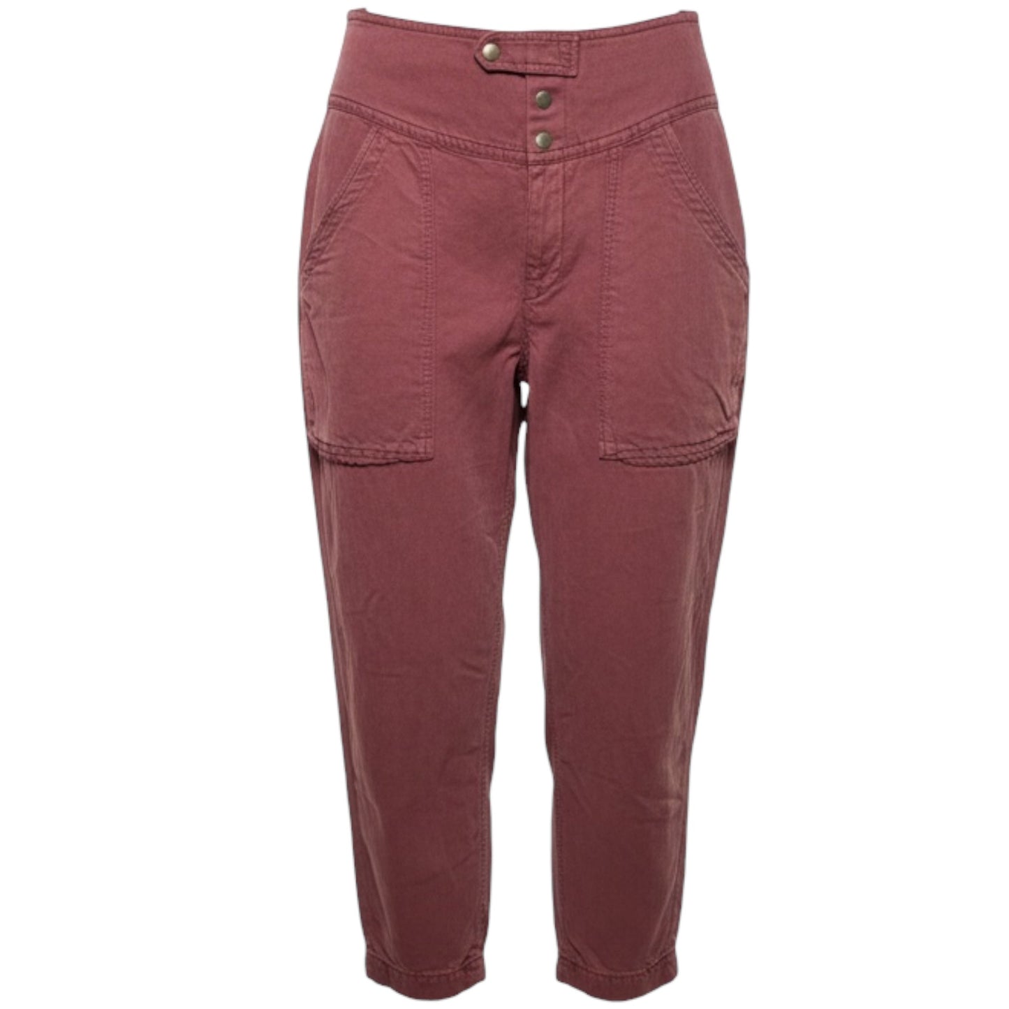 Lago Linen Blend Pants Designer By Isabel Marant In Raspberry, Size: 12 (44 FR)