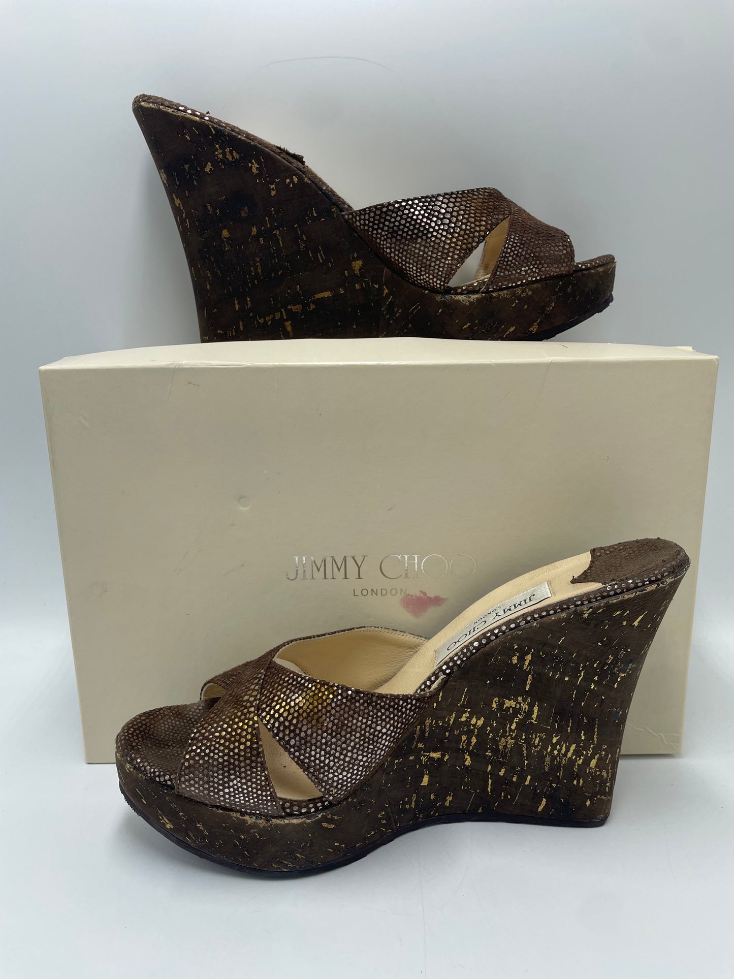 Shoes Luxury Designer By Jimmy Choo In Brown, Size: 11 (41)