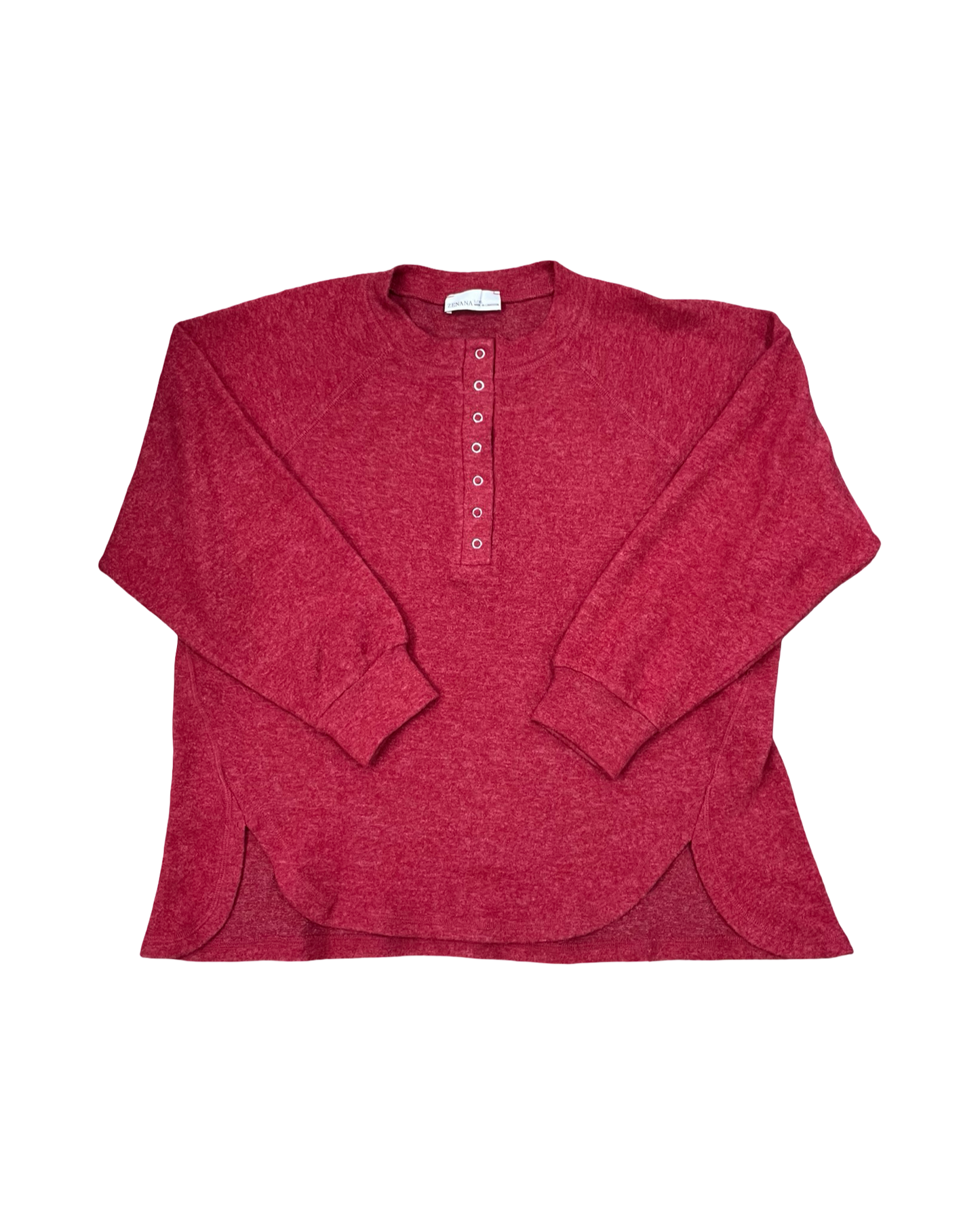 Top Ls By Zenana In Red, Size:L