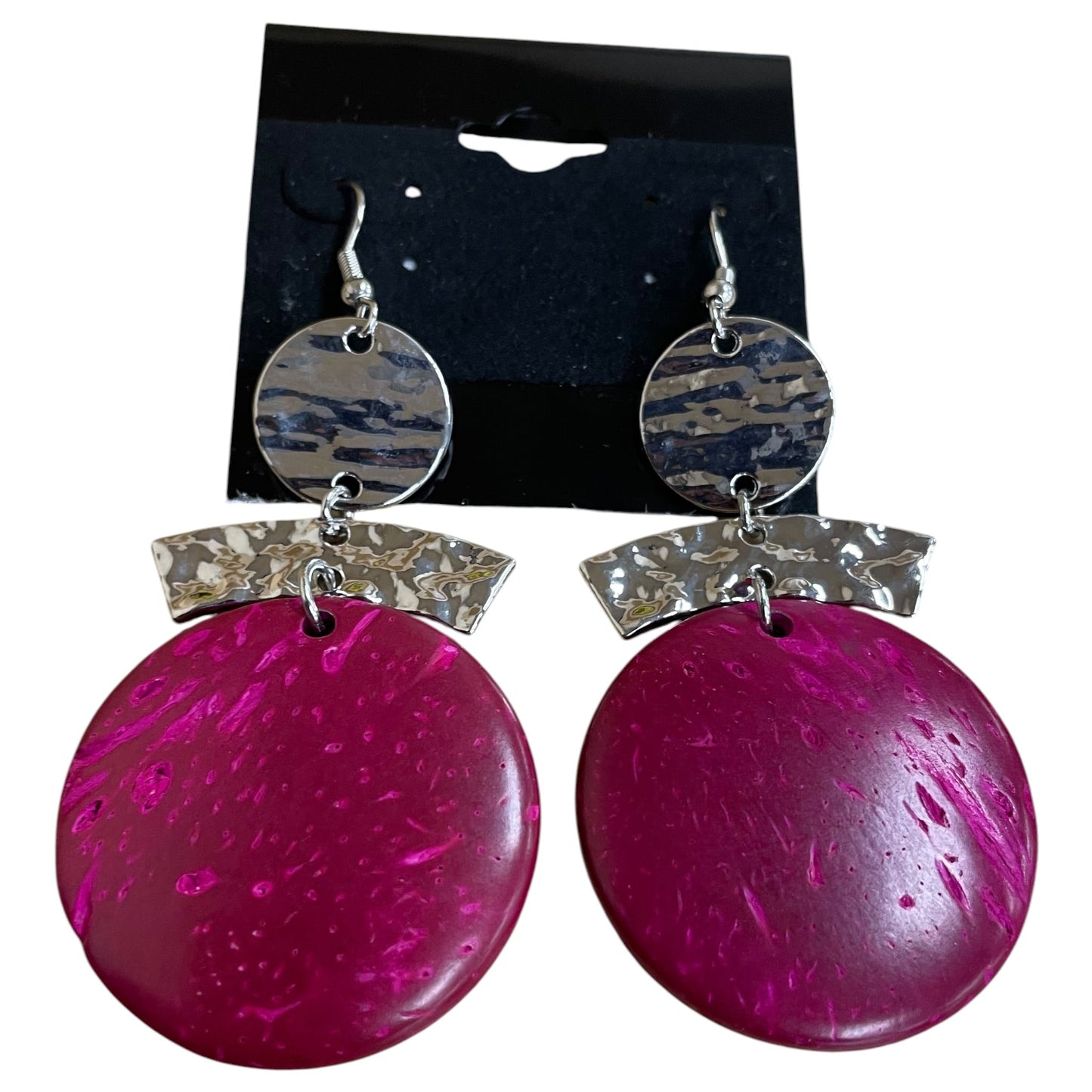 Earrings Dangle/Drop By Paparazzi In Pink & Silver