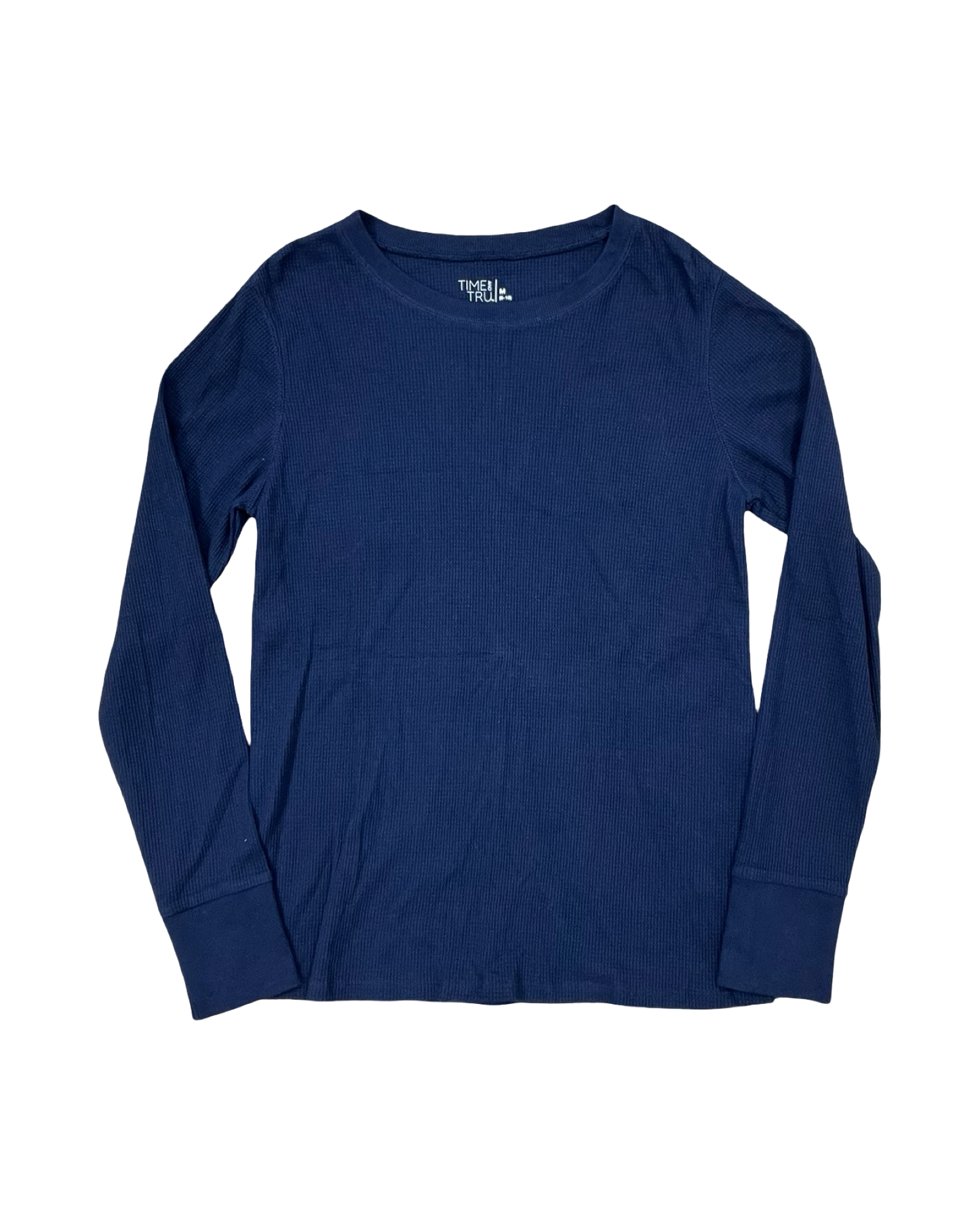 Top Ls Basic By Time And Tru In Blue, Size:M