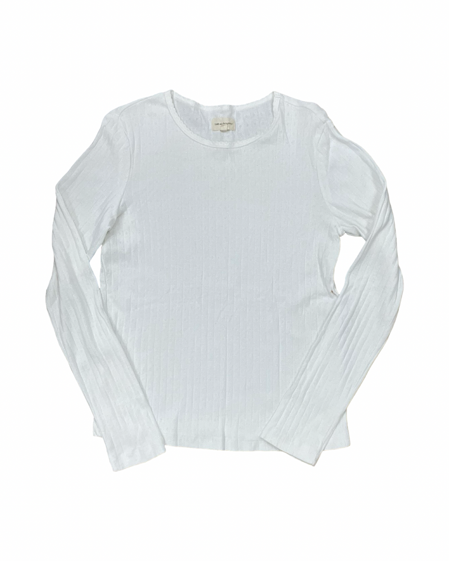 Top Ls Basic By Thread And Supply In White, Size:L