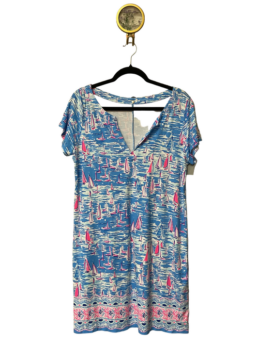 Dress Designer By Lilly Pulitzer In Blue & Pink, Size:Xl