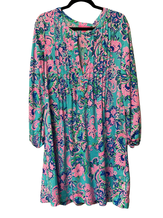 Dress Designer By Lilly Pulitzer In Blue & Pink, Size:L