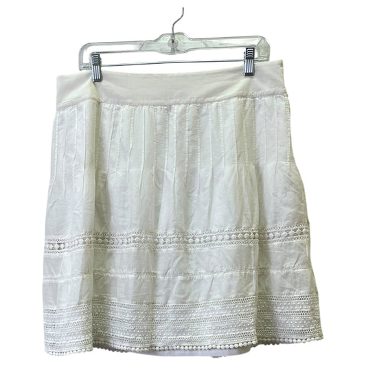 Skirt Midi By Ann Taylor In White, Size:12