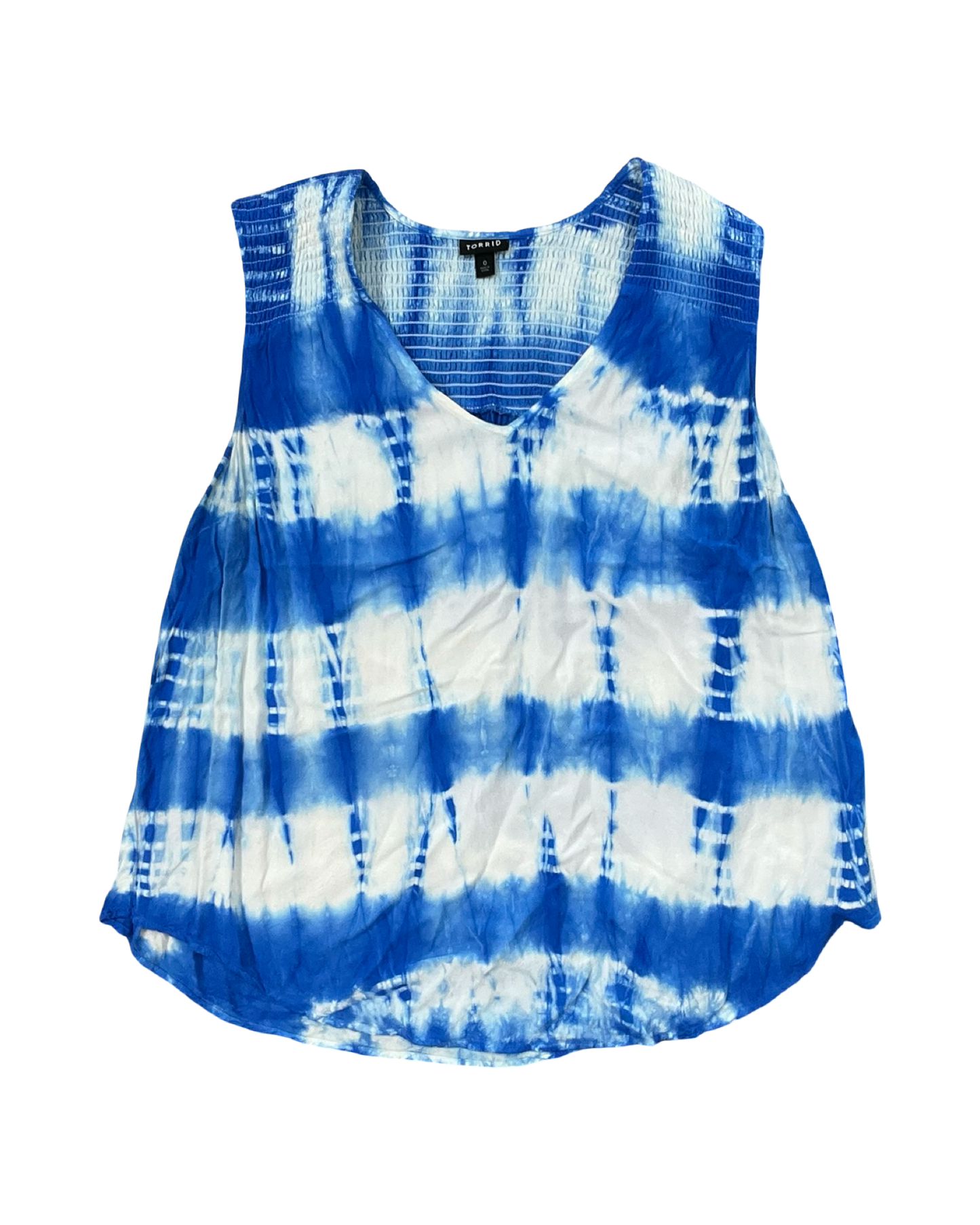 Top Sleeveless By Torrid In Blue & White, Size:L