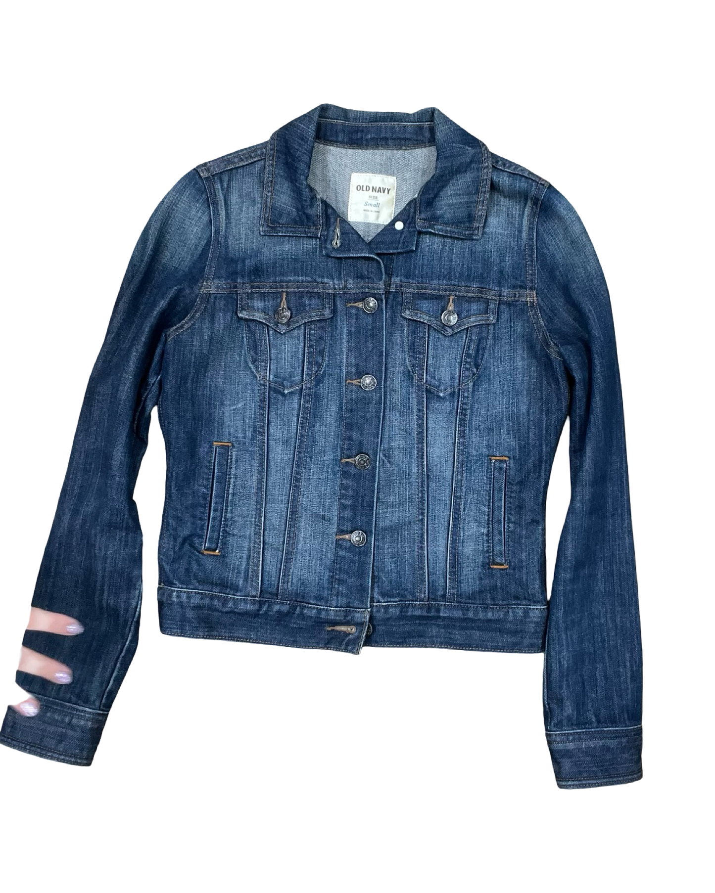 Jacket Denim By Old Navy In Blue Denim, Size:S