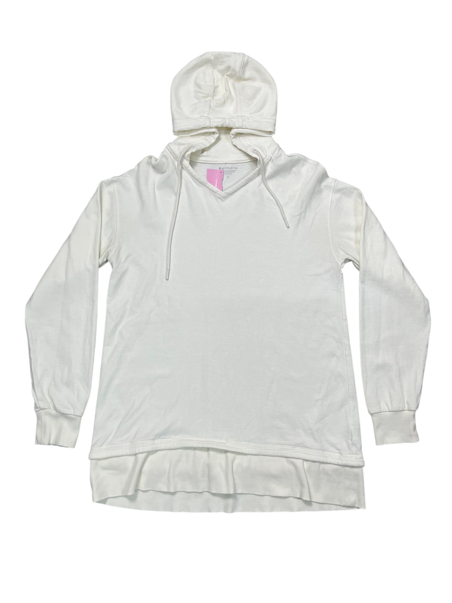Athletic Top Ls Hoodie By Athleta In White, Size:S