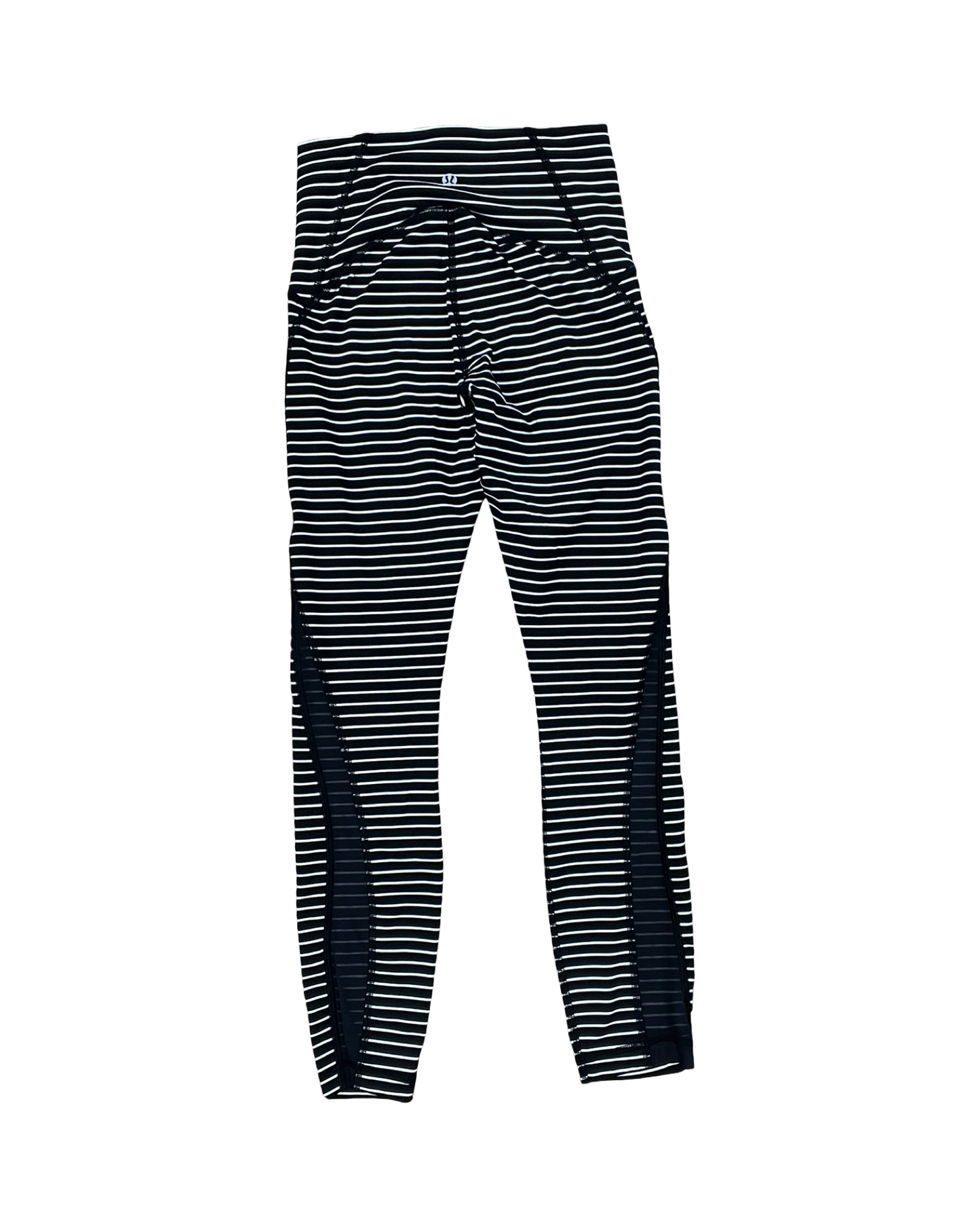 Athletic Leggings By Lululemon In Black & White, Size:4