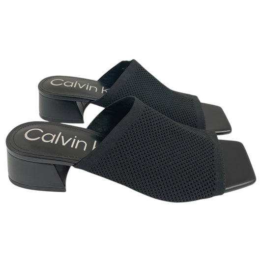 Shoes Flats By Calvin Klein In Black, Size:10