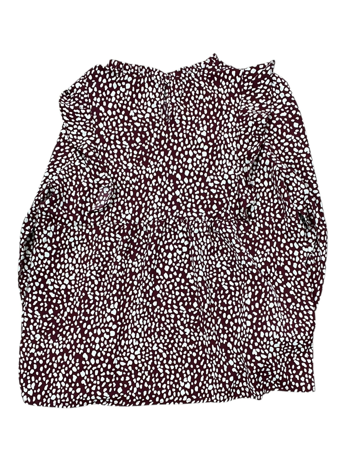 Top Ls By Cotton Bleu In Maroon, Size:S