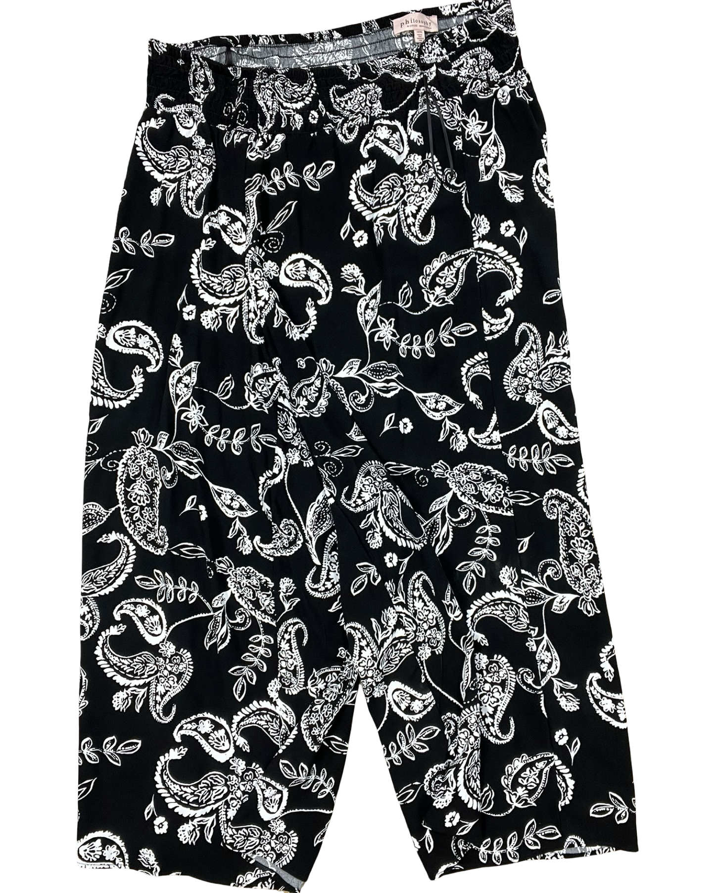 Pants Lounge By Clothes Mentor In Black & White, Size:1X