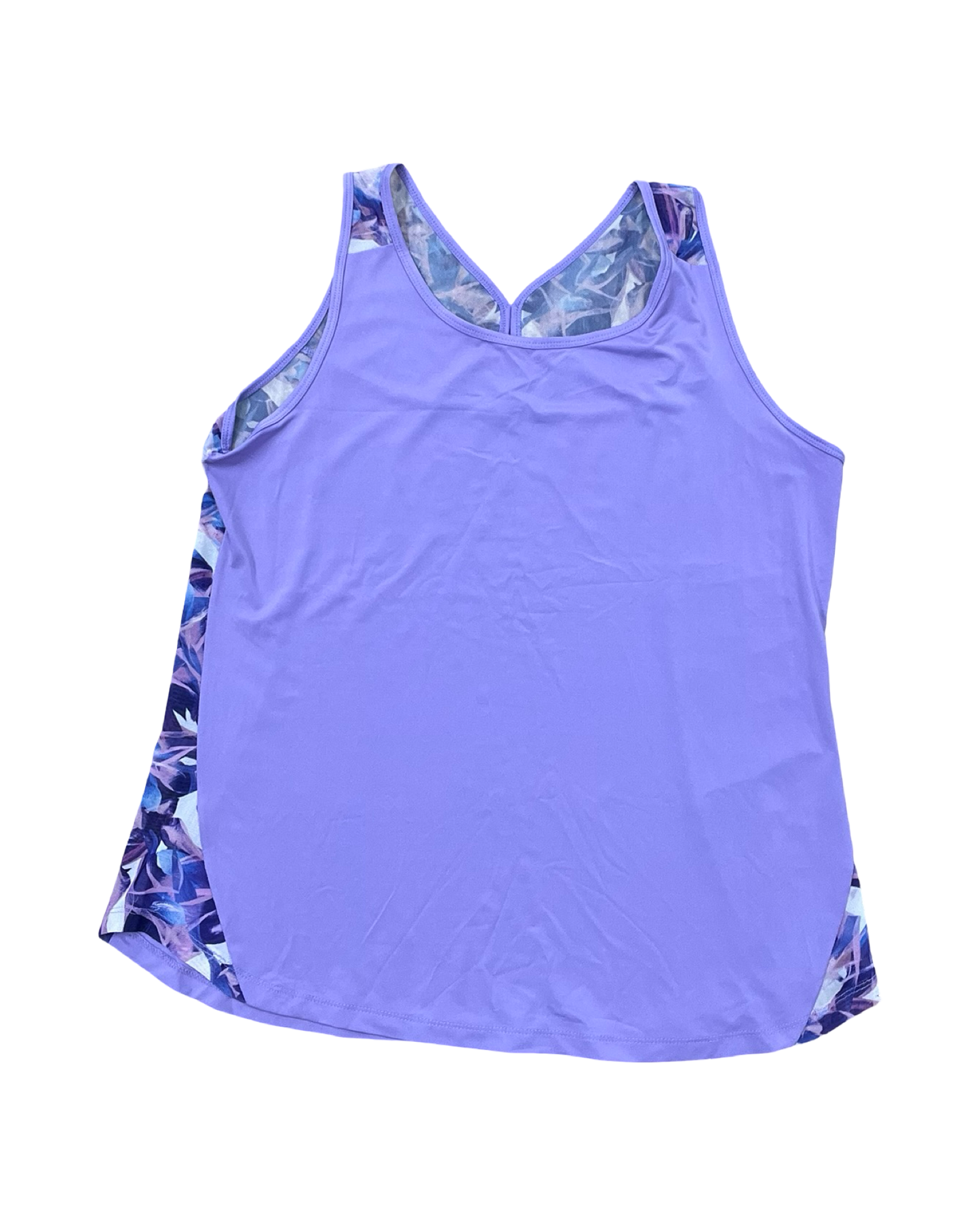 Athletic Tank Top By Adrienne Vittadini In Purple, Size:L