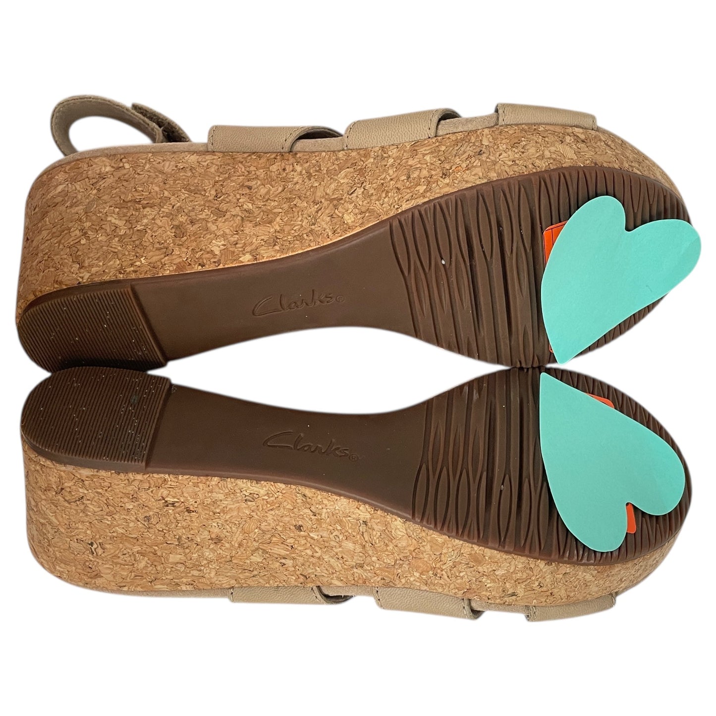 Shoes Heels Wedge By Clarks In Taupe, Size:10