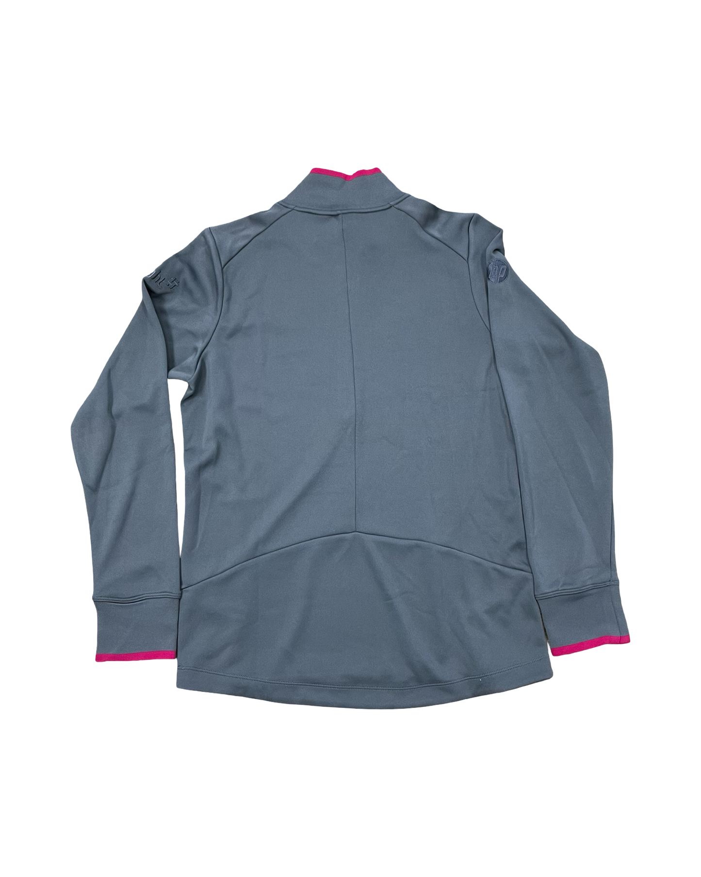 Athletic Jacket By Nike In Grey & Pink, Size:L