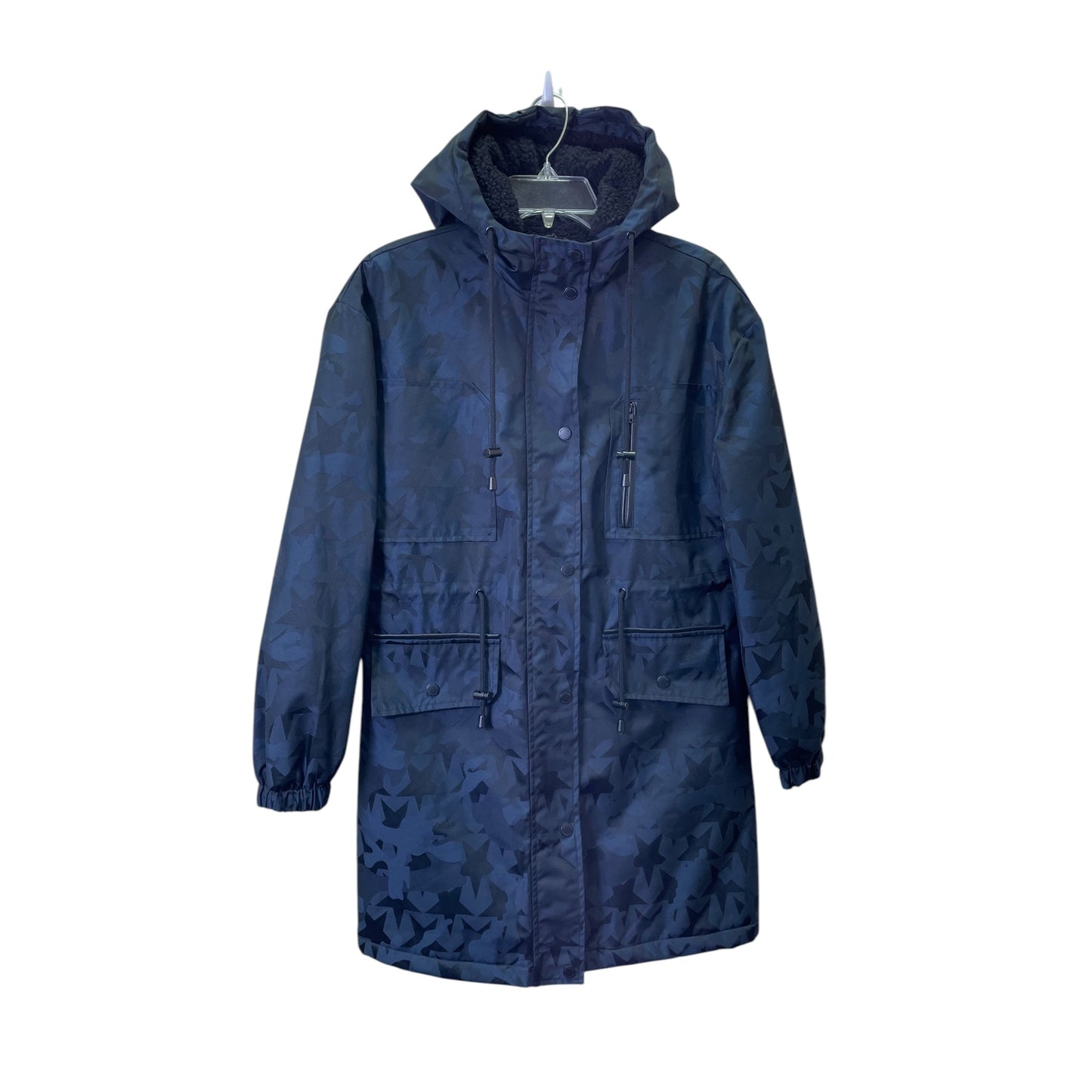 Coat Parka By Avec Les Filles In Black & Blue, Size:Xs