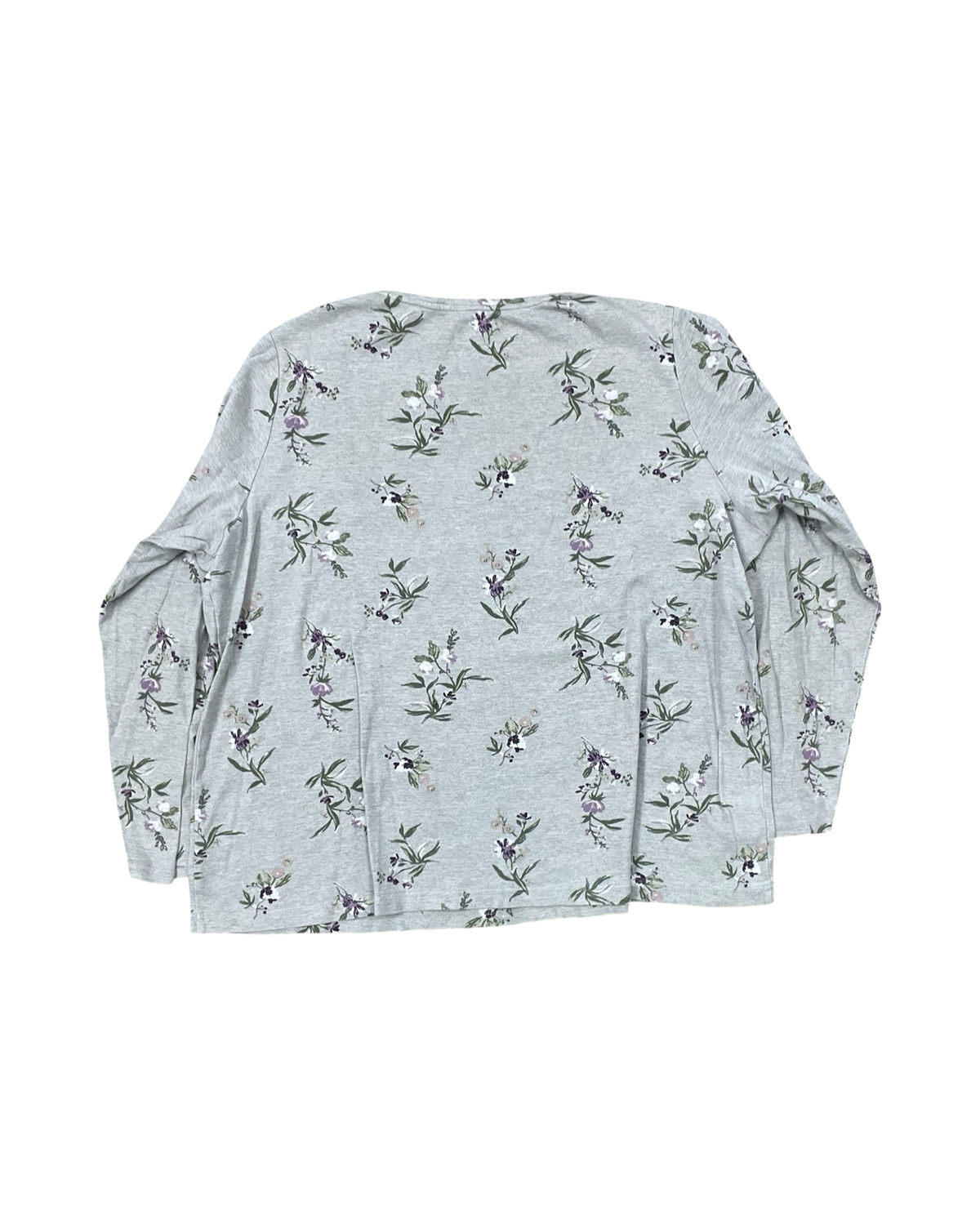 Top Ls Basic By Croft And Barrow In Grey, Size:1X