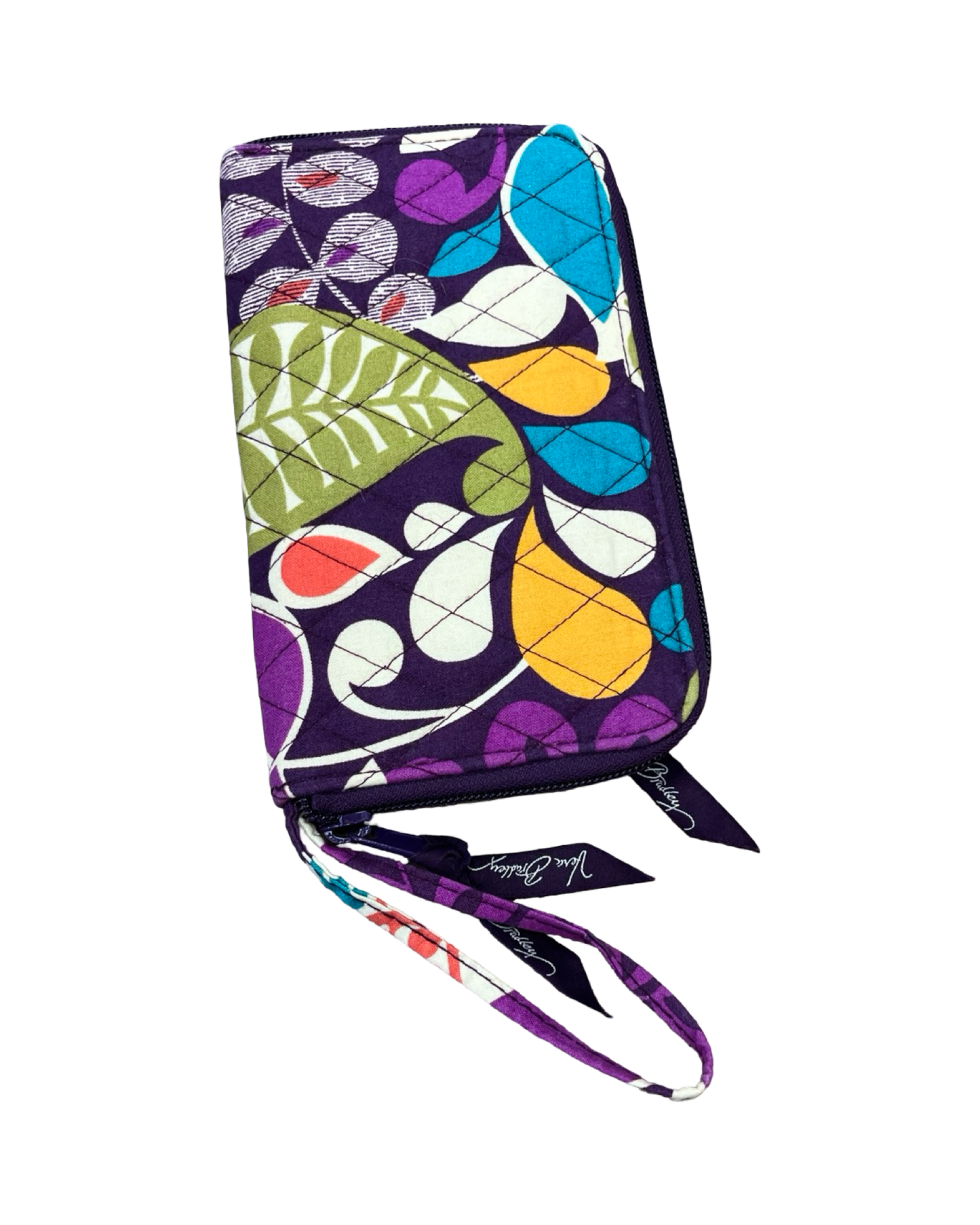 Wristlet By Vera Bradley In Cream & Purple, Size:Medium