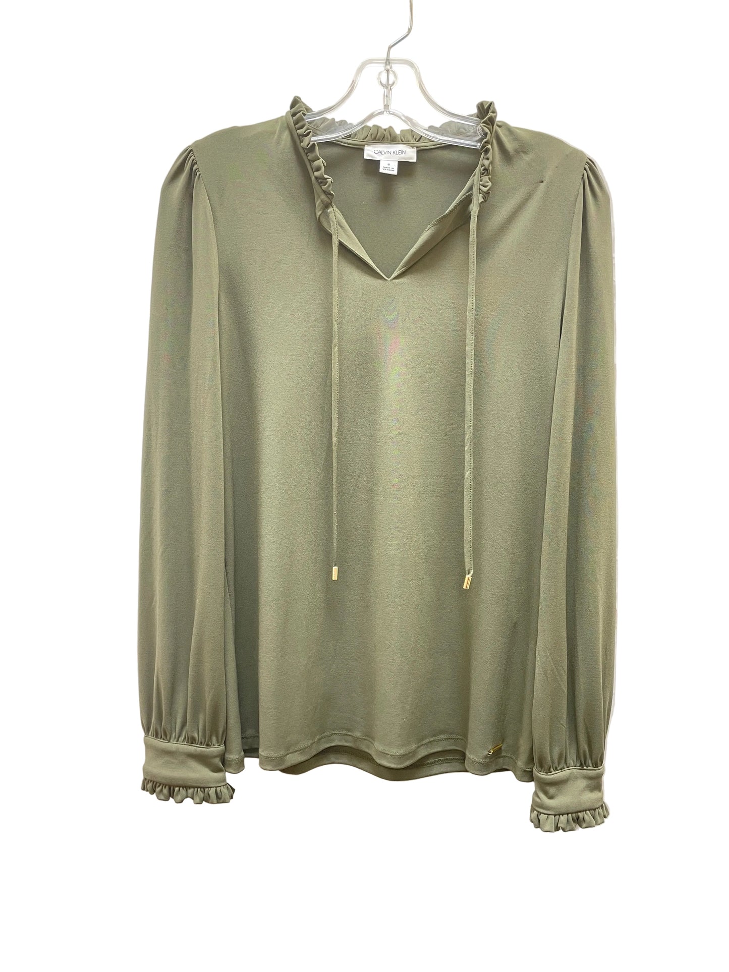 Top Ls By Calvin Klein In Green, Size:S