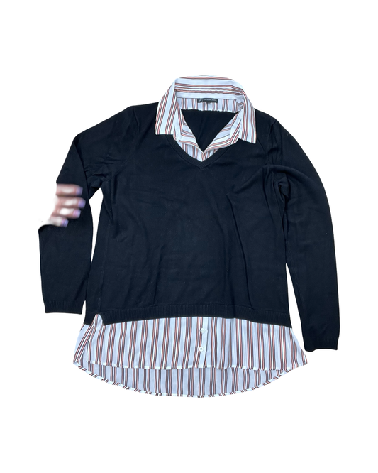 Top Ls By Adrianna Papell In Black, Size:L