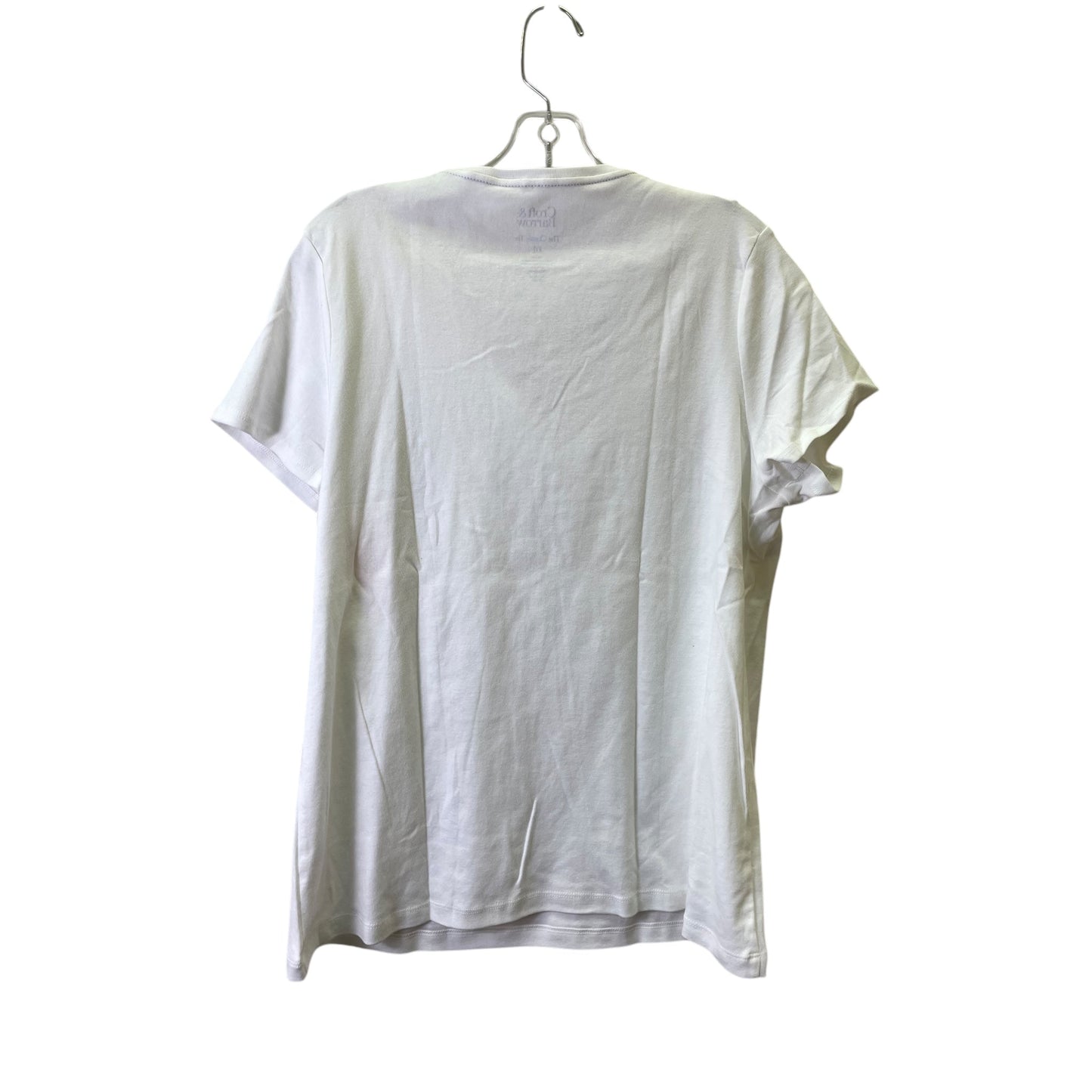 Top Ss Basic By Croft And Barrow In White, Size:1X