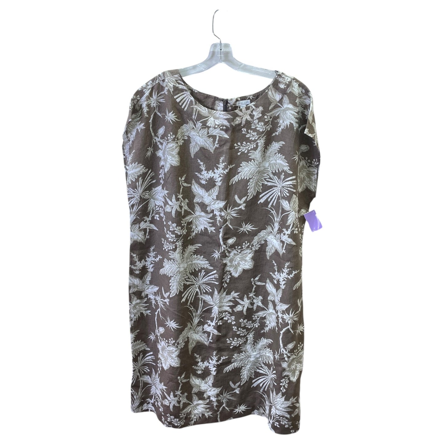 Dress Casual Midi By J. Jill In Taupe, Size:2X