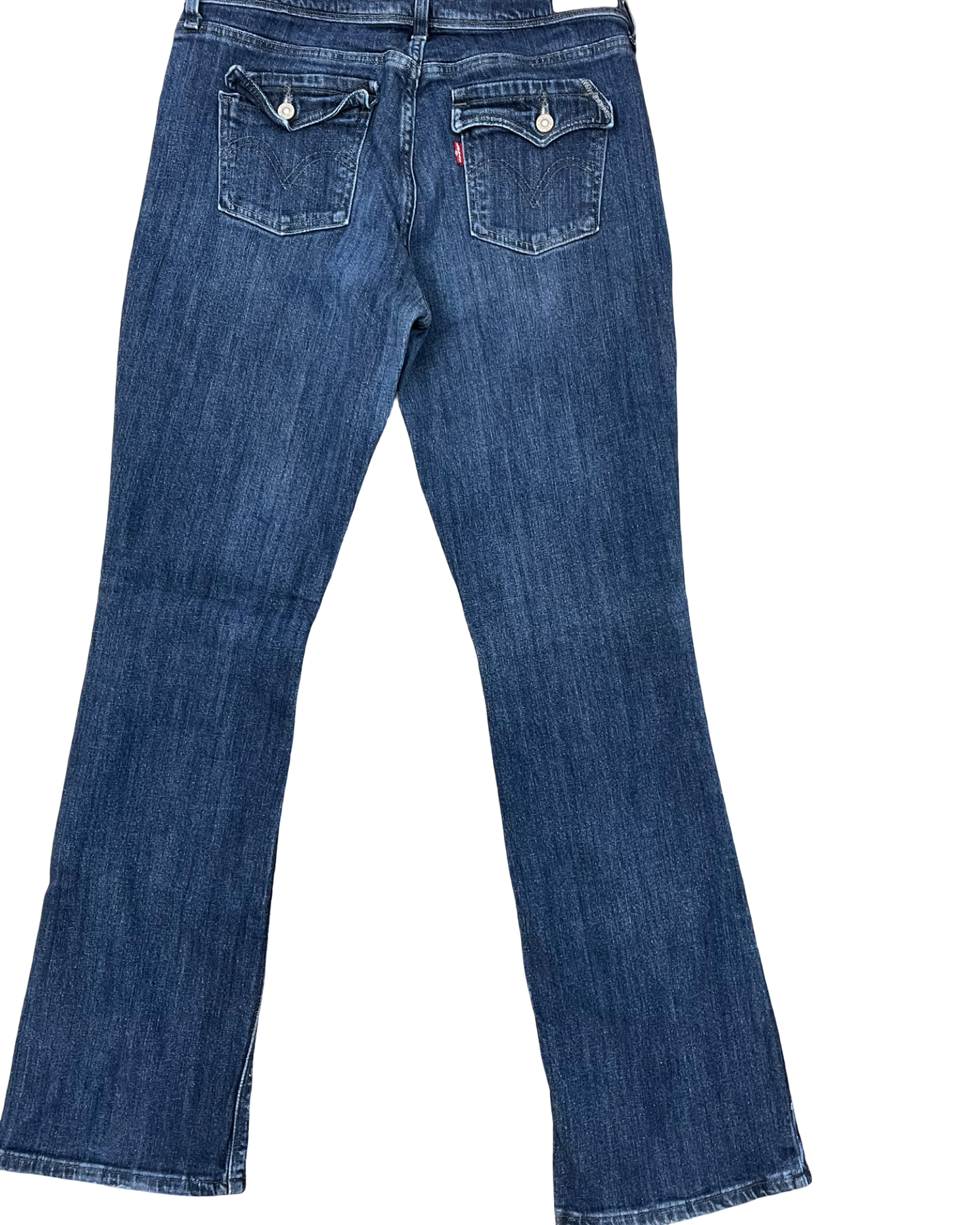 Jeans Boot Cut By Levis In Blue Denim, Size:8L