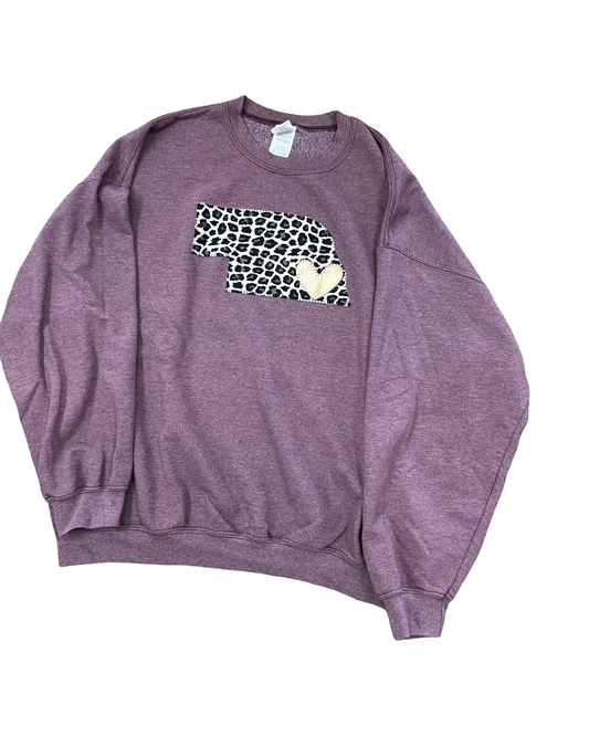 Sweatshirt Crewneck By Clothes Mentor In Purple, Size:2X
