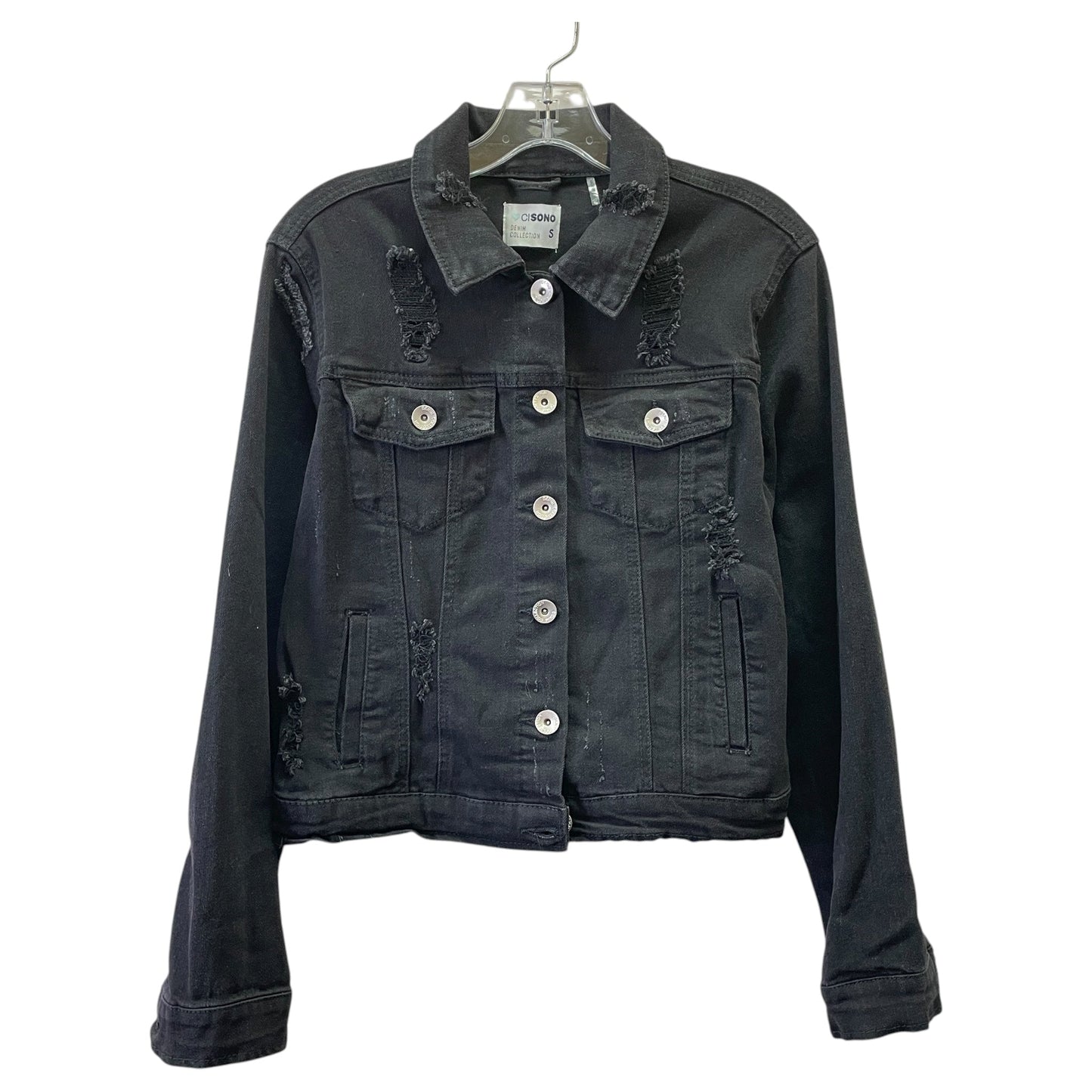Jacket Denim By Ci Sono In Black, Size:S