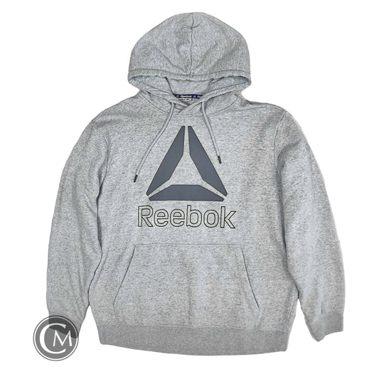 Sweatshirt Hoodie By Reebok In Grey, Size: L