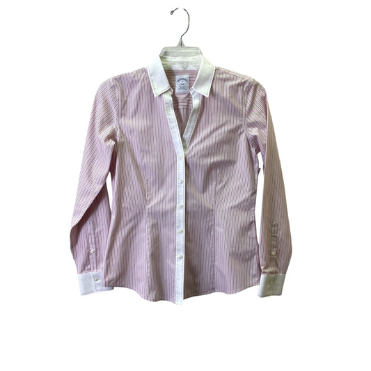 Top Ls Basic By Brooks Brothers In Pink, Size:Xsp