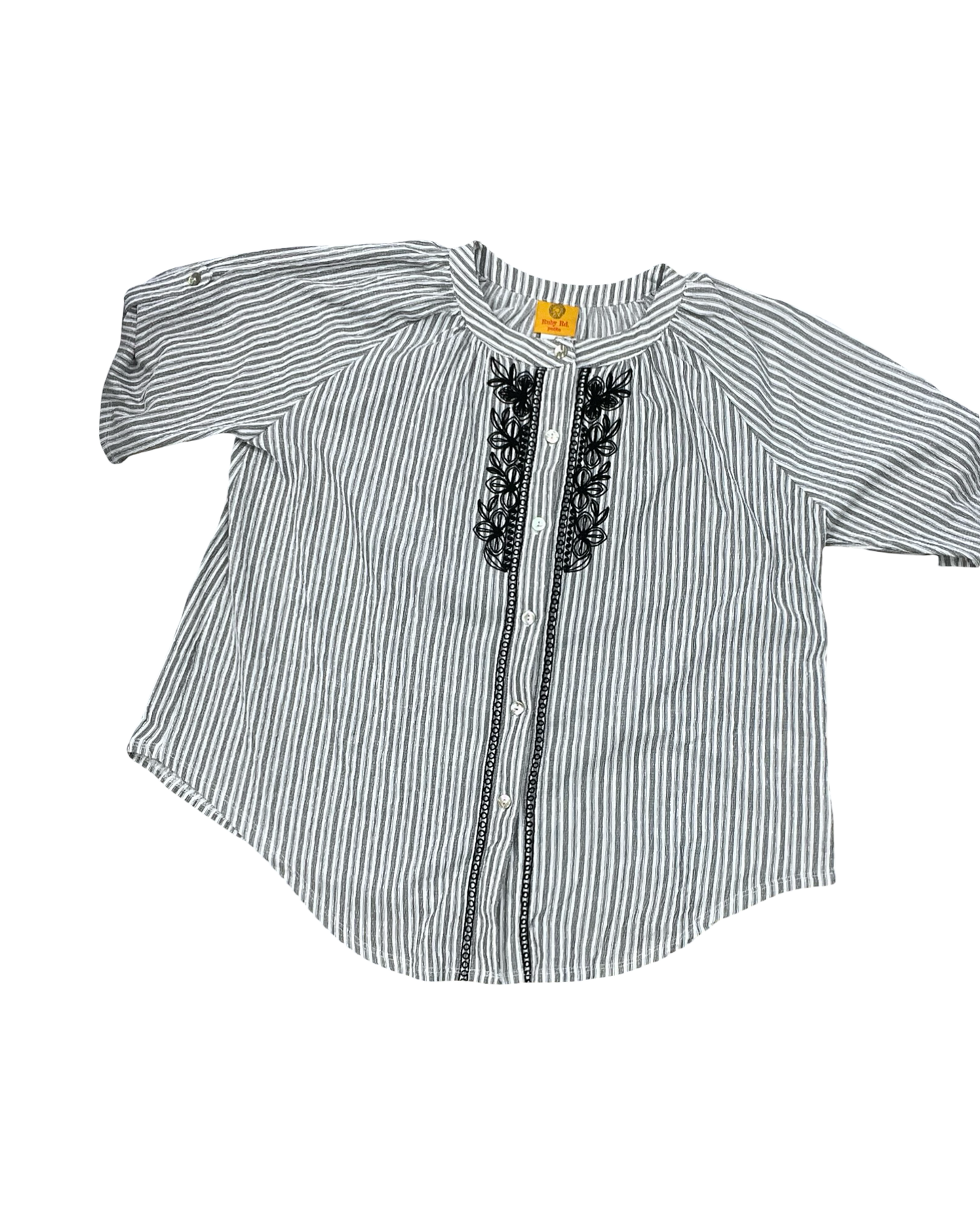 Top Ss By Ruby Rd In Grey & White, Size:Lp