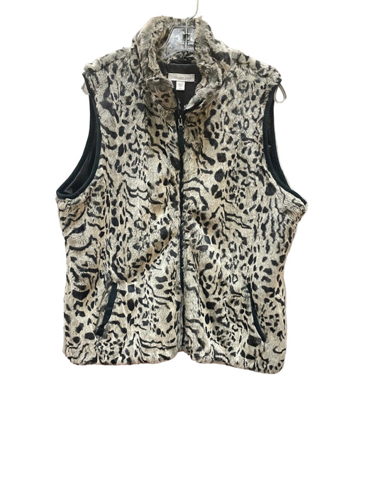 Vest Faux Fur & Sherpa By Coldwater Creek In Animal Print, Size:L