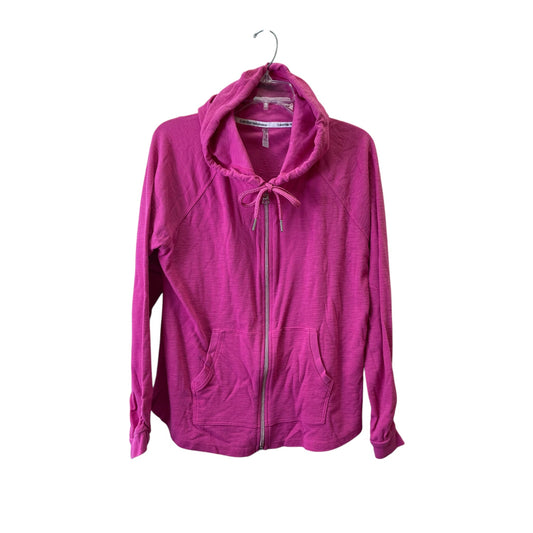 Athletic Sweatshirt Hoodie By Calvin Klein In Pink, Size:1X