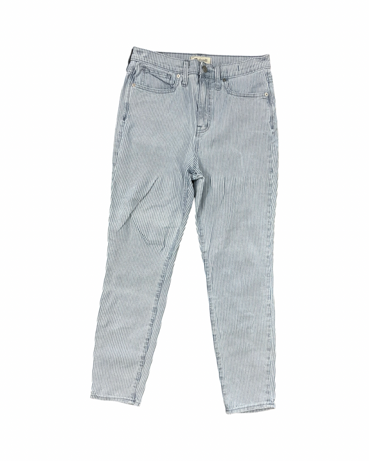Jeans Skinny By Madewell In Blue & White, Size:6