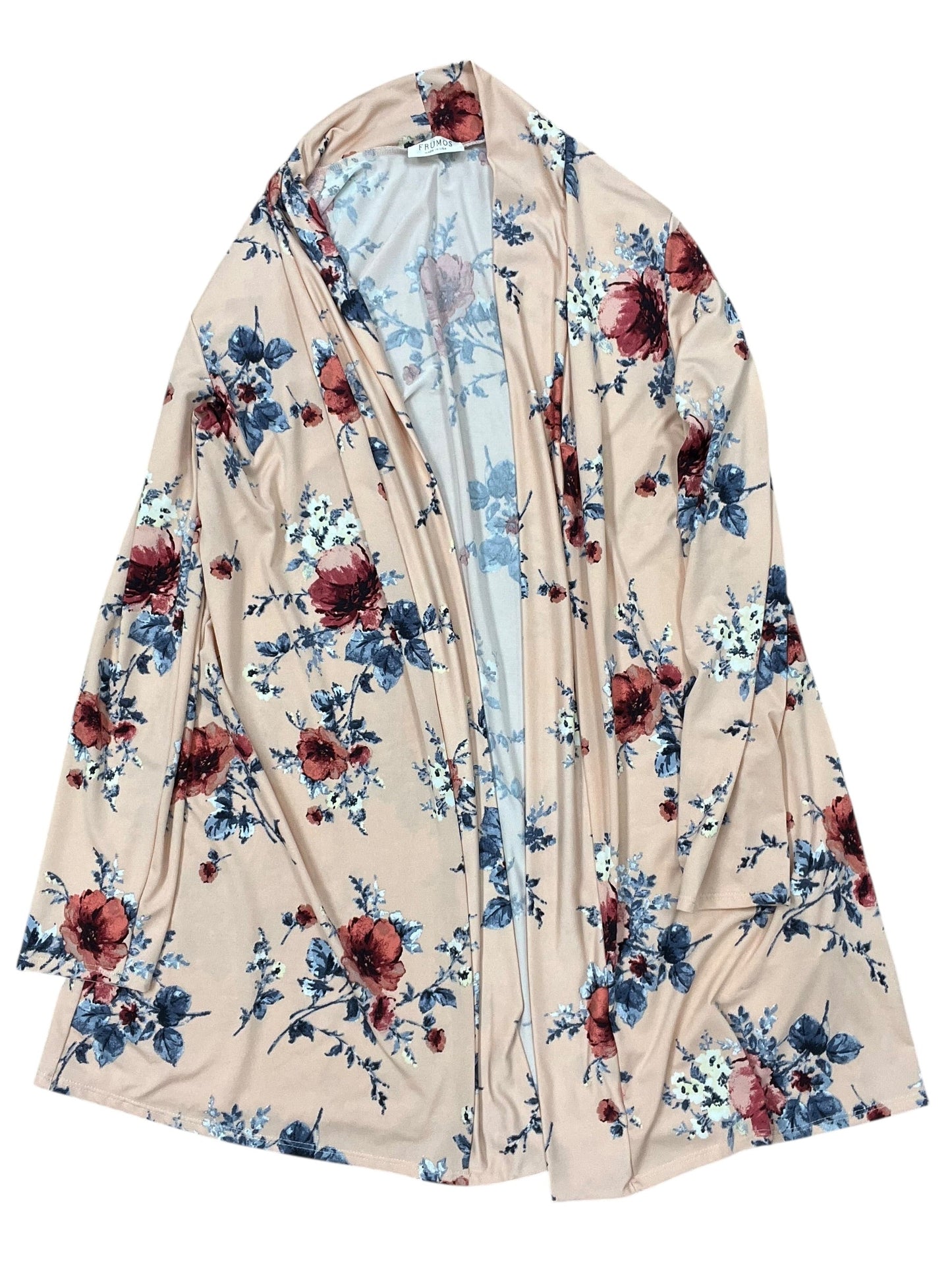 Cardigan By Clothes Mentor In Floral Print, Size:1X