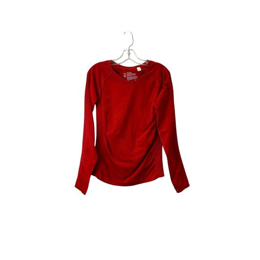 Athletic Top Ls Crewneck By Zella In Red, Size:L