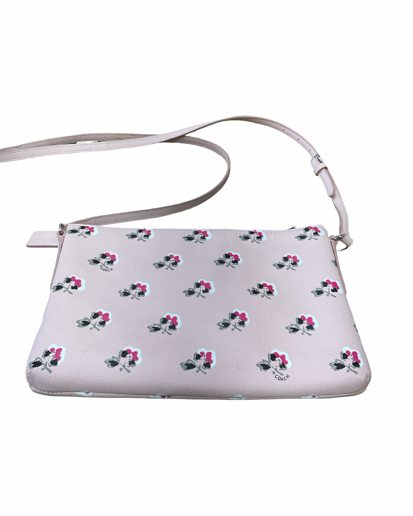 Crossbody Designer By Coach In Pink, Size:Small