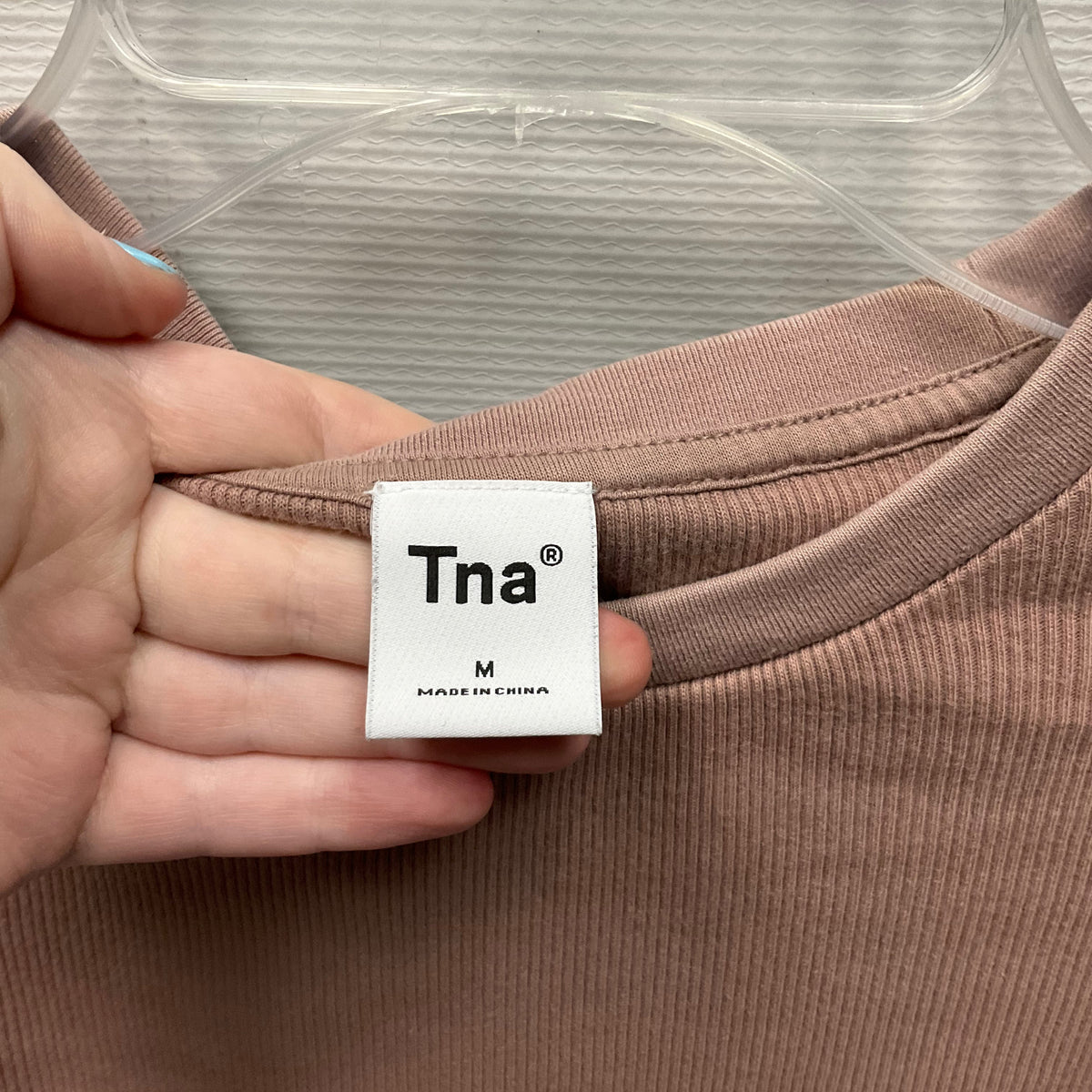Athletic Top Short Sleeve By Tna In Beige, Size: M