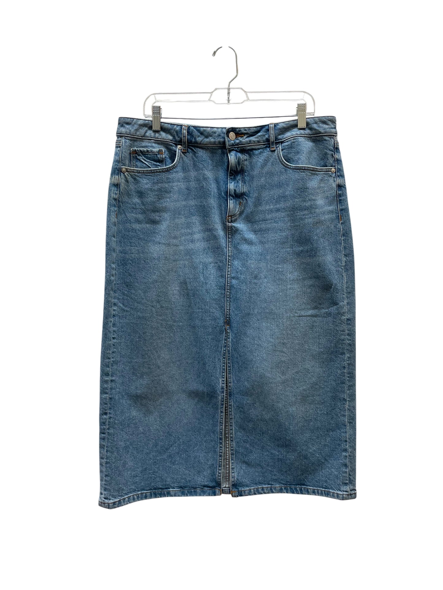 Skirt Maxi By Loft In Blue Denim, Size:12