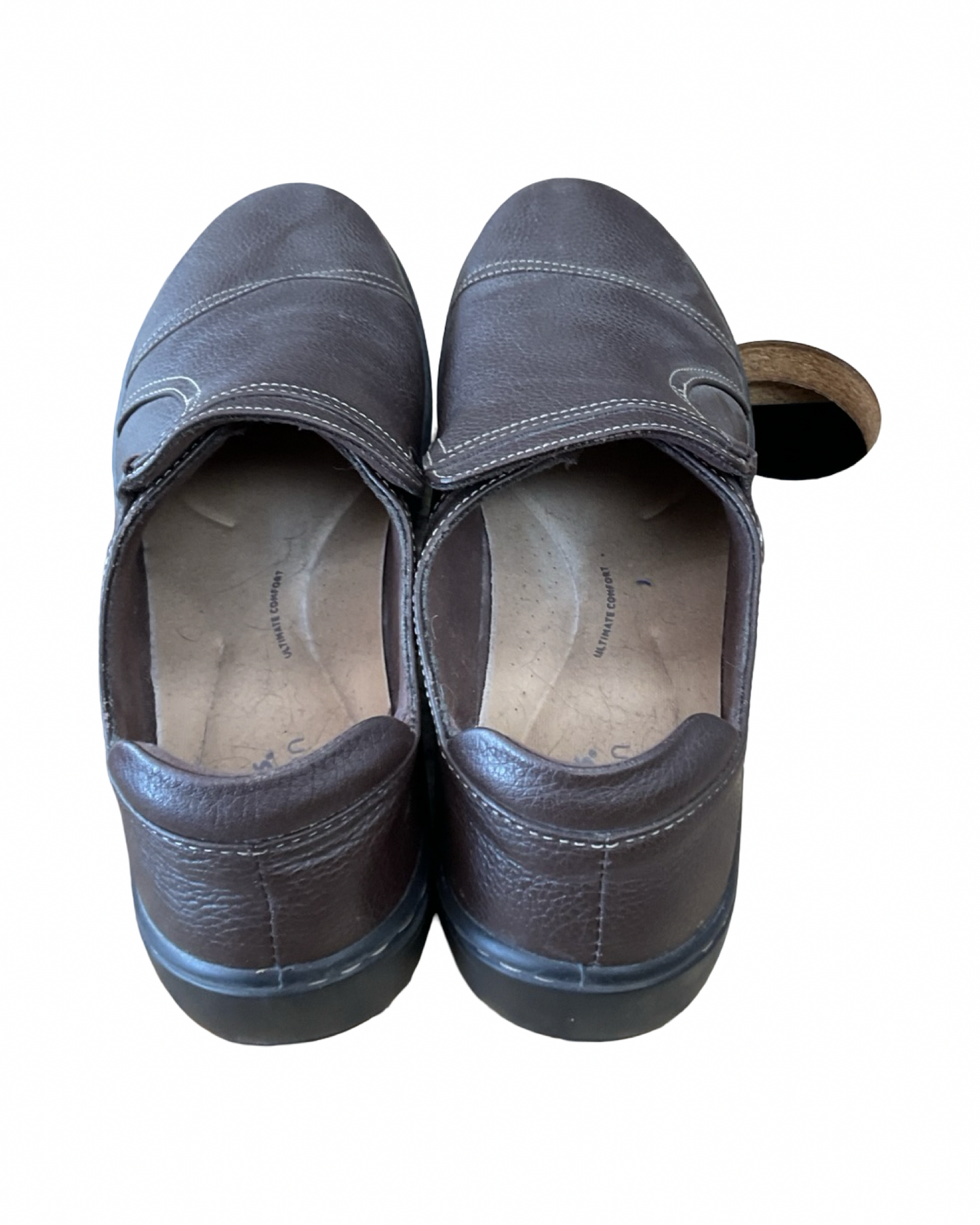 Shoes Flats By Clarks In Brown, Size:10