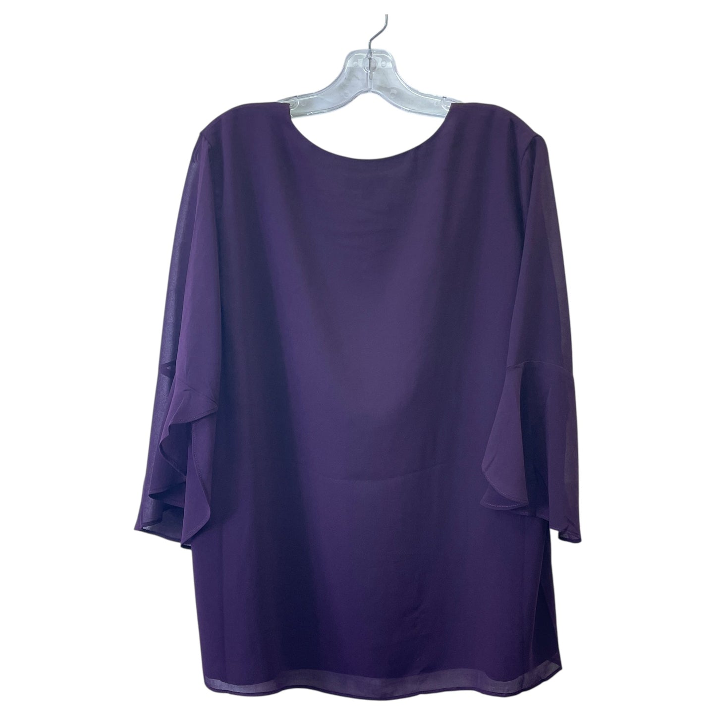 Top Ls By Calvin Klein In Purple, Size:Xl